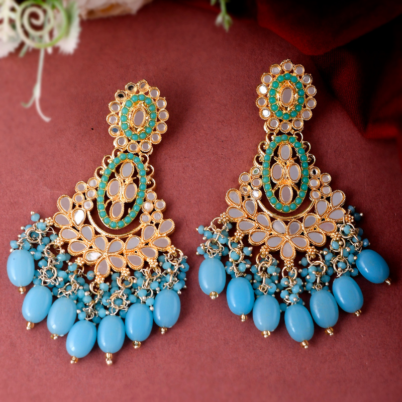 Turquoise Mirror Earrings top