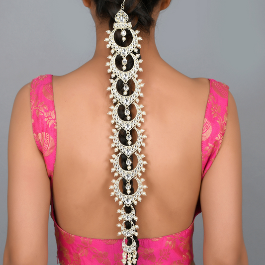 Gold-Plated Kundan Pearl Chotis