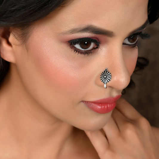 Oxidised Silver-Plated Clip on Nosepins