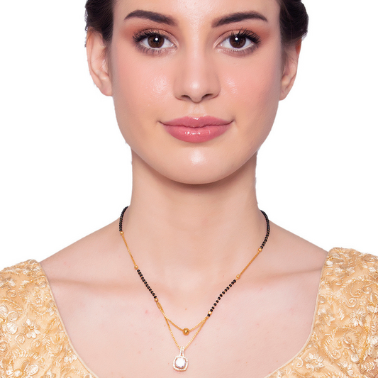 Gold-Plated AD Stone-Studded Mangalsutra