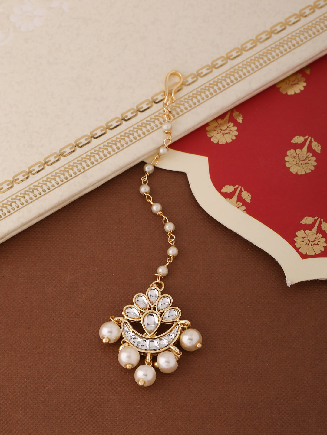 Shoshaa Gold-Plated Handcrafted Kundan Maangtika