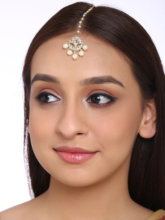 Shoshaa Gold-Plated Handcrafted Kundan Maangtika