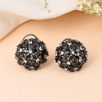 Black AD Diamond cocktail Studs