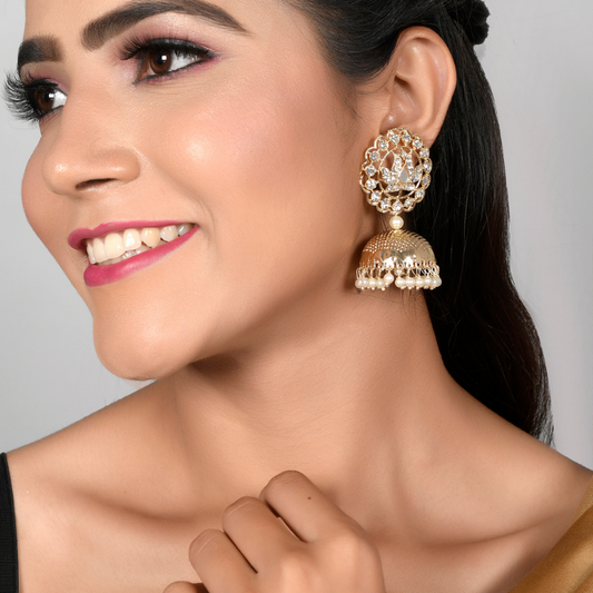 Set of 2 Gold-Plated Mirror Drop Earrings