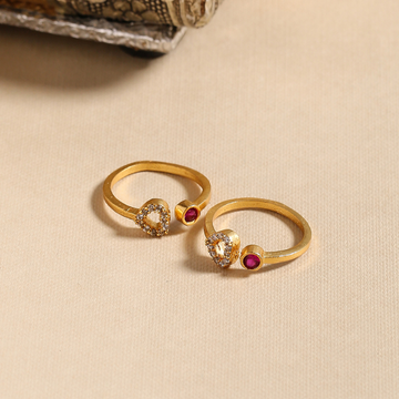 Set Of 2 Gold-Plated Toe Rings