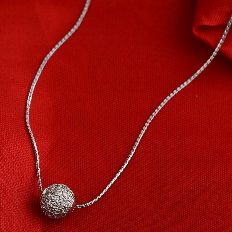 Silver-Plated Ball Pendant Chains