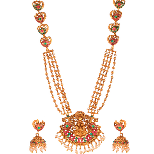 Gold-Plated Temple Long Necklace