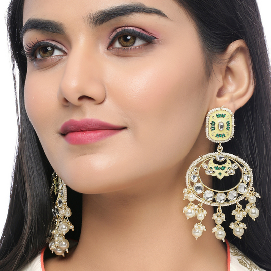 Gold-Plated Yellow Drop Earrings