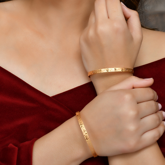 Set Of 2 Gold-Plated Handcrafted Bangles_1