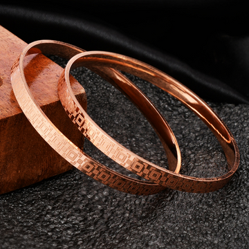 Set Of 2 Rose Gold-Plated Bangles