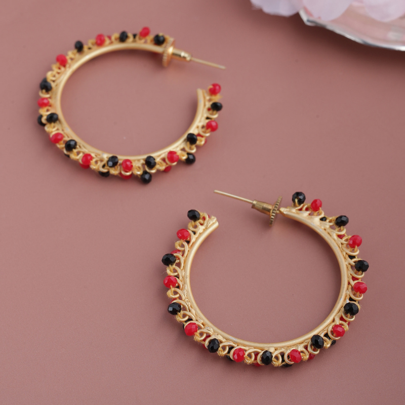 Gold-Toned Contemporary Hoops