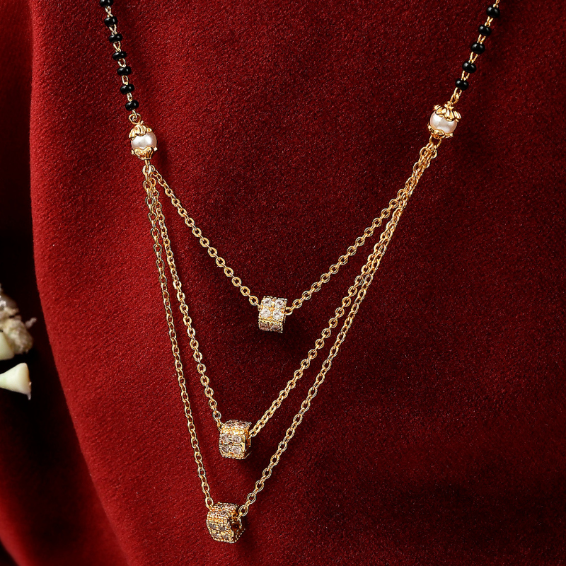 Gold-Plated triple layered Mangalsutra