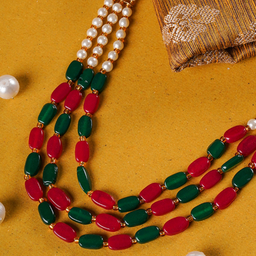 Multi Gold-Plated Kundan Layered Long Necklace