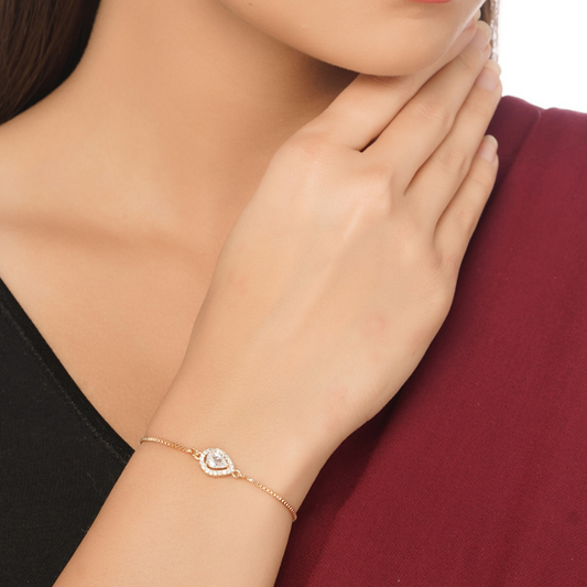 Rose Gold-Plated AD Bracelet