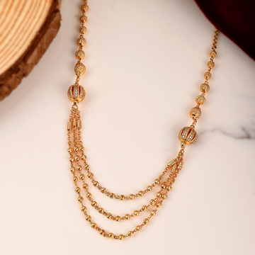 Gold-Plated AD Long Necklace