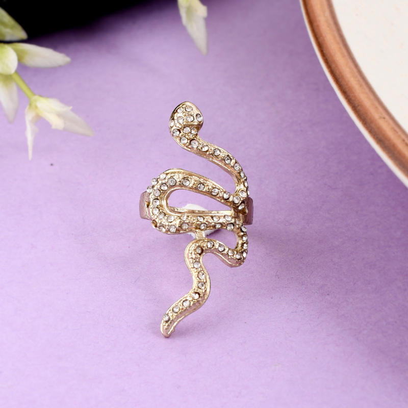 Gold-Plated  Funky AD Snake shaped Rings