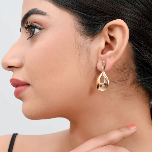 Set of 2 Gold-Plated Contemporary Hoops