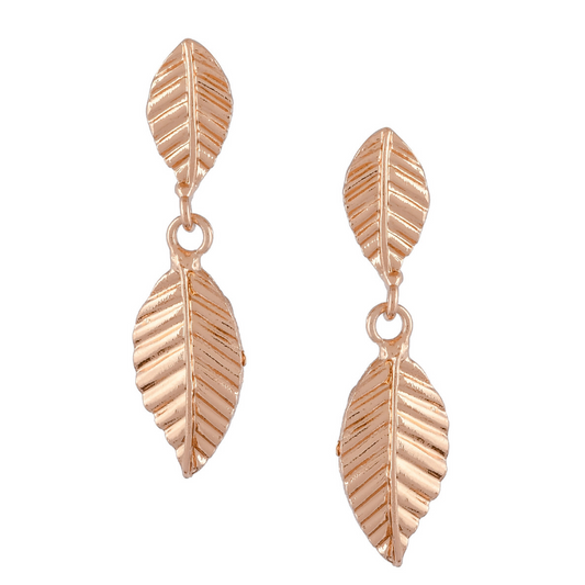 Set of 2 Gold-Plated Contemporary Drop Earrings