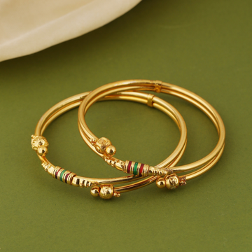 Set Of 2 Gold-Plated Bangles