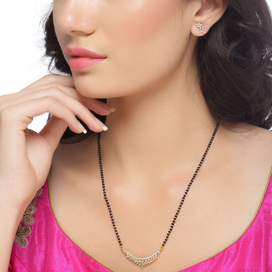 Gold-Plated AD studded Mangalsutra