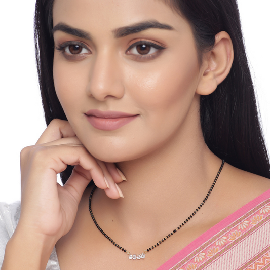 Gold-Plated AD Studded LOVE Mangalsutra