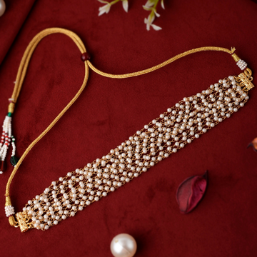 Gold-Plated Handcrafted Beaded Choker