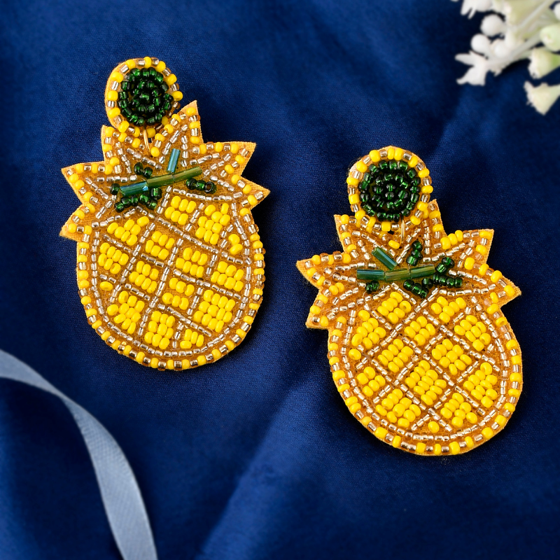 Gold-Plated Contemporary Drop Earrings – Richeera