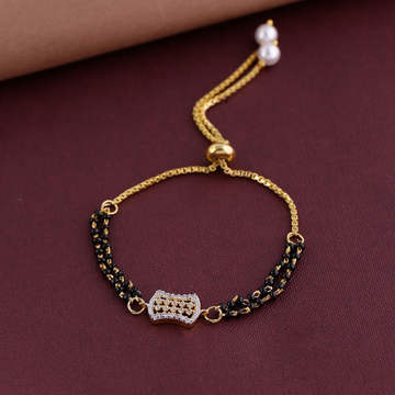 Gold-Plated AD Mangalsutra Bracelet