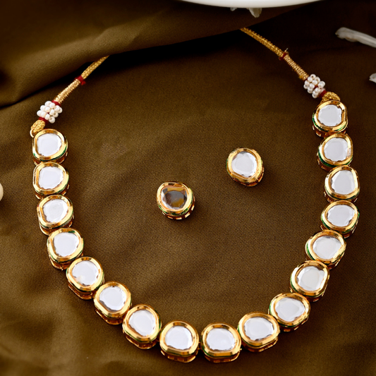 Shoshaa Gold-Plated Handcrafted Kundan Choker Jewellery Set