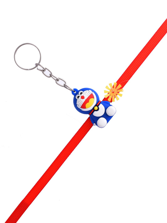 Shoshaa Doraemon Kids Rakhi key chain with Roli Chawal
