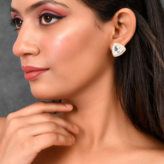 Gold-Plated  Kundan Studs