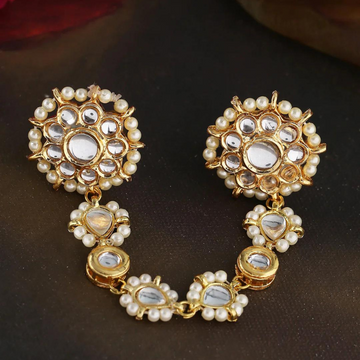 Gold-Plated Kundan-Studded Dual Rings