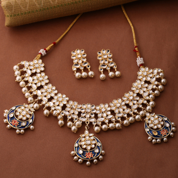 Gold-Plated Bridal Kundan Designed Choker